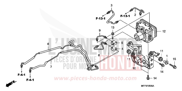 ABS-MODULATOR von CB1300 Super Bold'or ABS DARKNESS BLACK METALLIC (NH463BF) von 2008